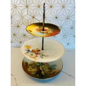 Three-Tier Dessert Stand | Vintage China ‎ | Bridal Decor